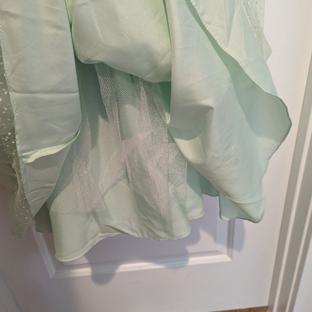 Unique Vintage Mint Green Polka Dot Dress - Picture 6 of 7